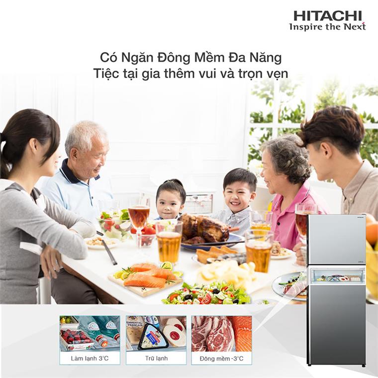 Tủ lạnh Hitachi Inverter 443 Lít R-FVX510PGV9(MIR)