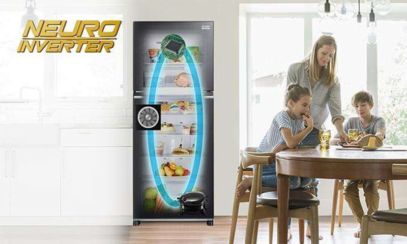 Tủ lạnh Mitsubishi Inverter 376 lít MR-FX47EN-GSL-V