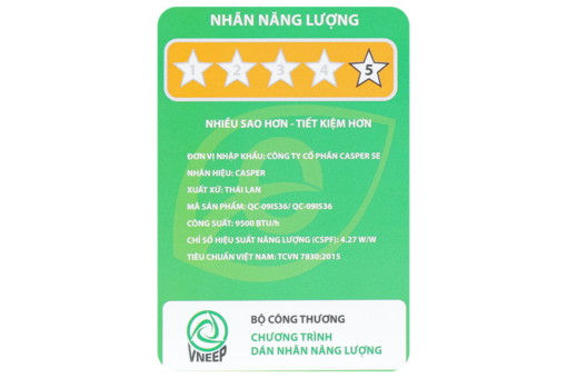 Điều hoà Casper Inverter 1 HP QC-09IS36 9000BTU