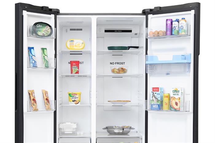 Tủ lạnh Aqua Inverter 550 lít Side By Side AQR-S612XA.WCB