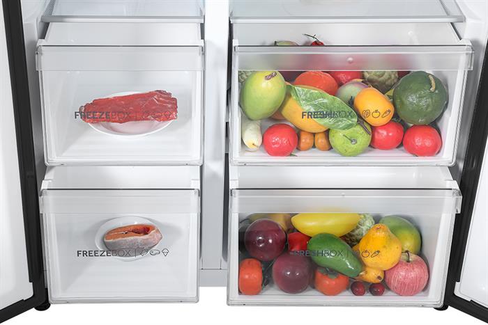 Tủ lạnh Aqua Inverter 550 lít Side By Side AQR-S612XA(CBC)