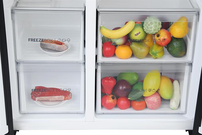 Tủ lạnh Aqua Inverter 550 lít Side By Side AQR-S612XA.WCB