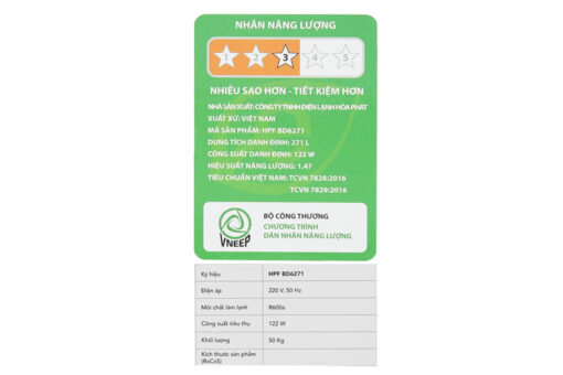 Tủ đông Hòa Phát 271 Lít HPF BN6271