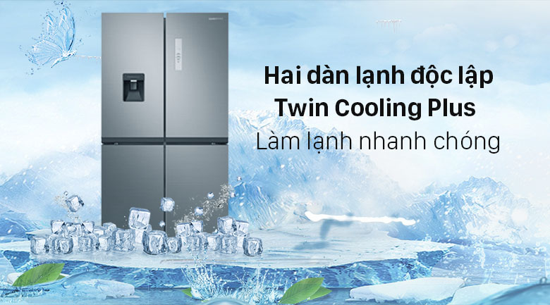 Tủ lạnh Samsung Inverter 488L 4 cửa RF48A4010B4/SV