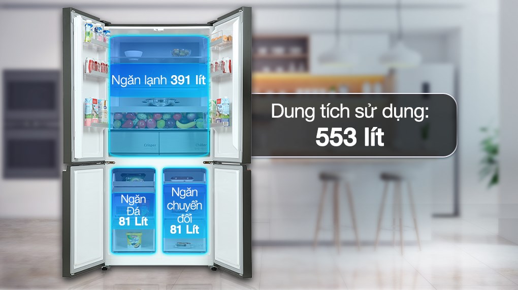 Tủ lạnh Beko Inverter 553 lít GNO51651GBVN