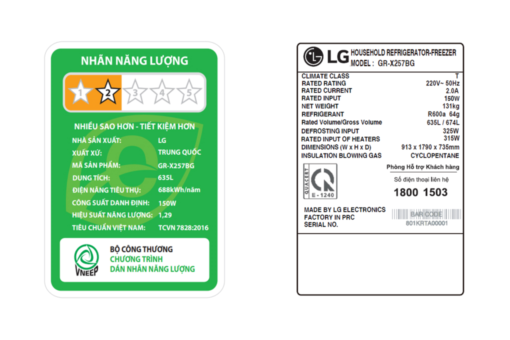 Tủ lạnh LG Inverter 635 Lít Side By Side InstaView Door-in-Door GR-X257BG