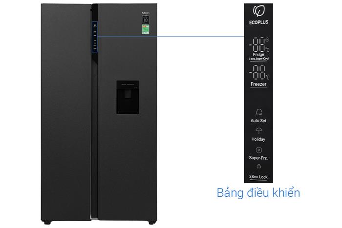 Tủ lạnh Aqua Inverter 550 lít Side By Side AQR-S612XA.WCB