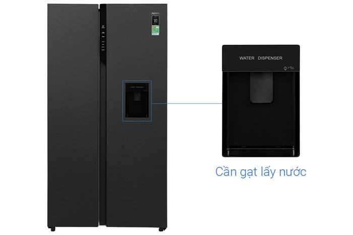 Tủ lạnh Aqua Inverter 550 lít Side By Side AQR-S612XA.WCB