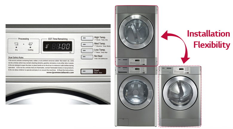 Bộ Máy Giặt Sấy Chuyên Dụng LG Giant-C Giặt 19kg Sấy 19kg