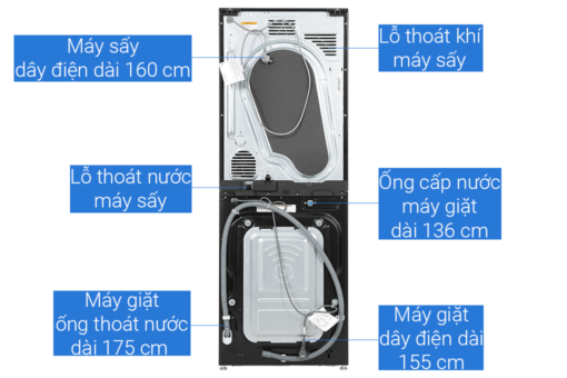 Máy giặt sấy LG Inverter 14 kg WT1410NHB