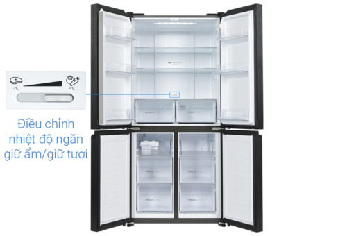 Tủ lạnh Aqua Inverter 469 lít Multi Door AQR-M536XA.GB