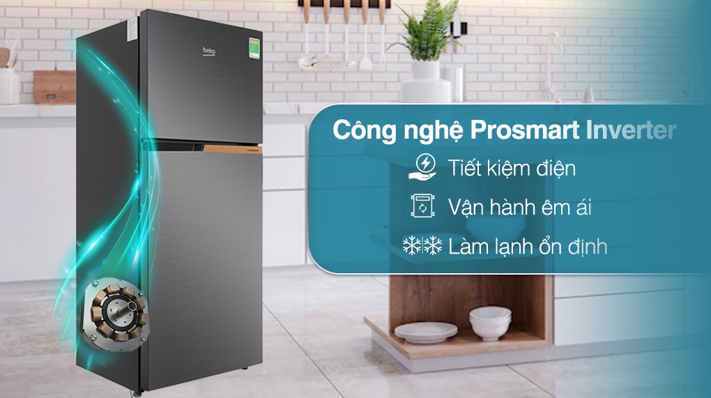 Tủ lạnh Beko Inverter 189 lít RDNT201I50VK