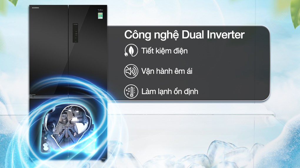 Tủ lạnh Beko Inverter 553 lít GNO51651GBVN