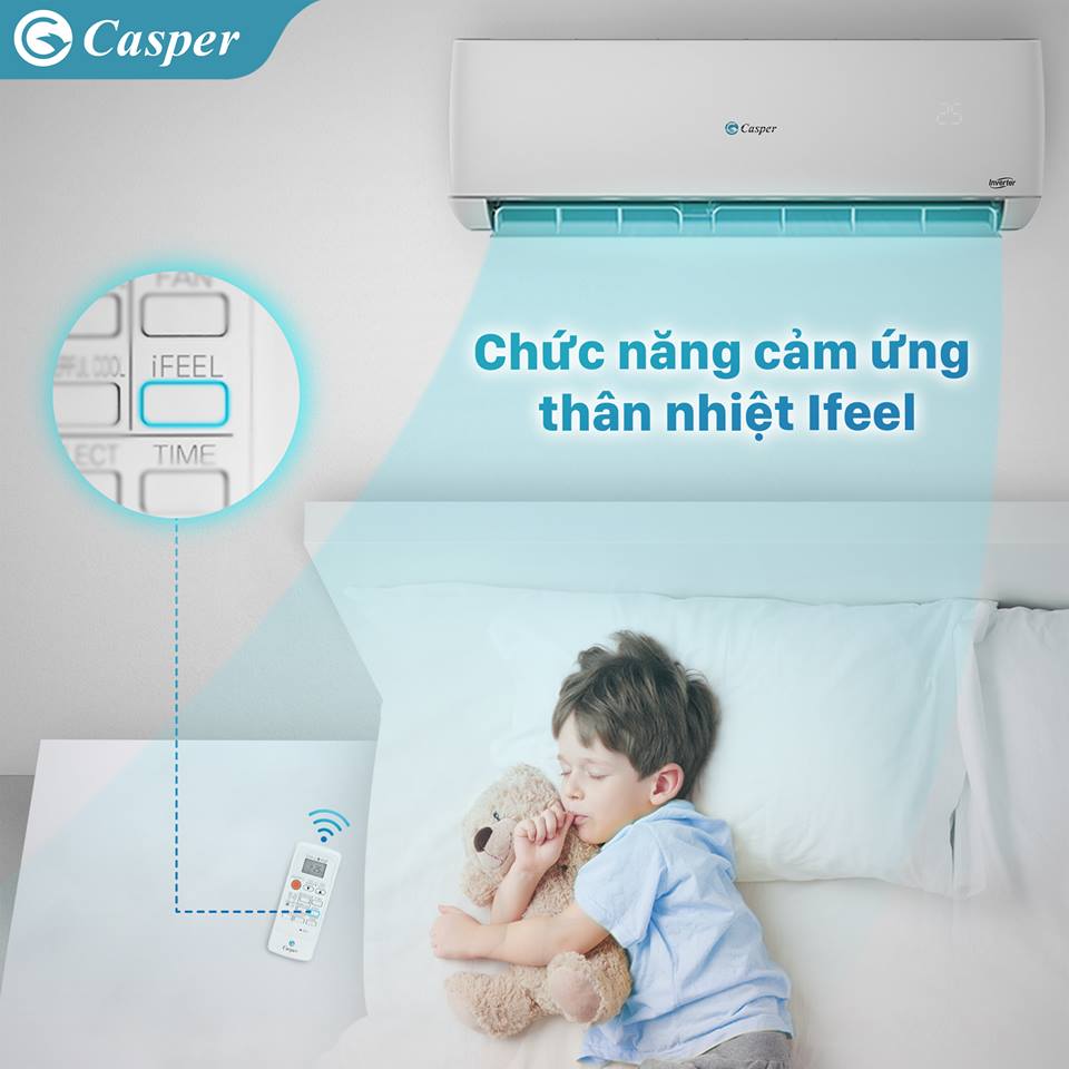 Điều hòa Casper 1 chiều 24000BTU Inverter IC-24TL32