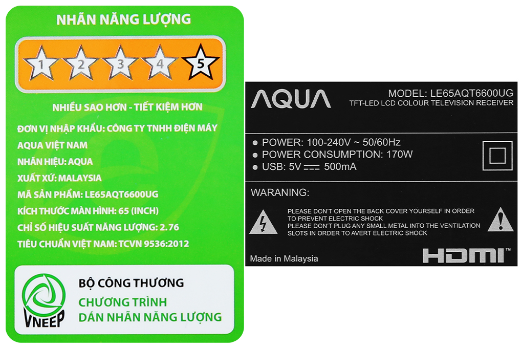 Android Tivi AQUA 4K 65 inch LE65AQT6600UG