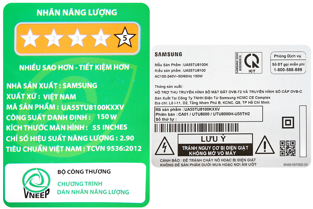 Smart Tivi Samsung 4K 55 inch 55TU8100