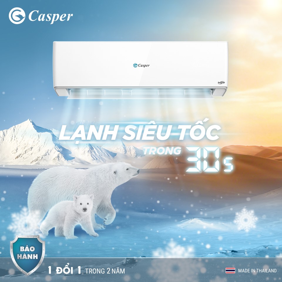 Điều hòa Casper 1 chiều inverter 9000BTU HC-09IA32