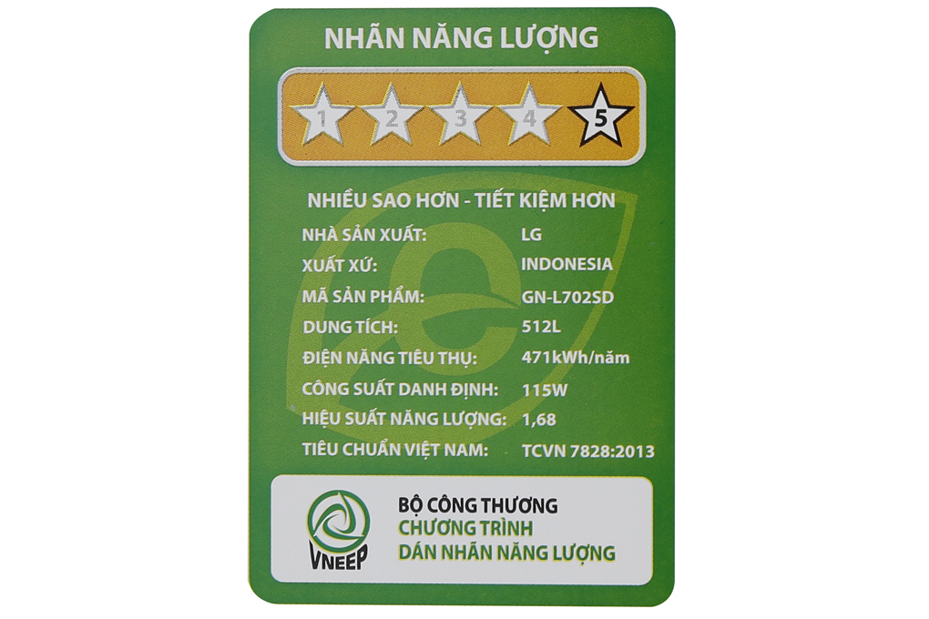 Tủ lạnh LG Inverter 512 lít GN-L702SD