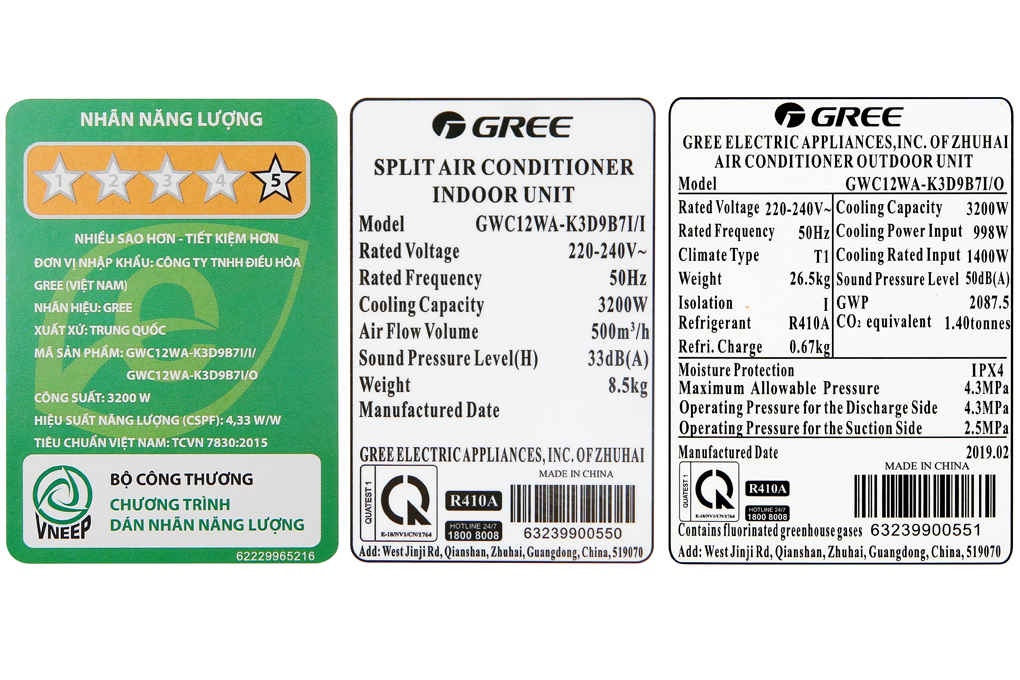 Máy lạnh Gree Inverter 1.5 HP GWC12WA-K3D9B7I