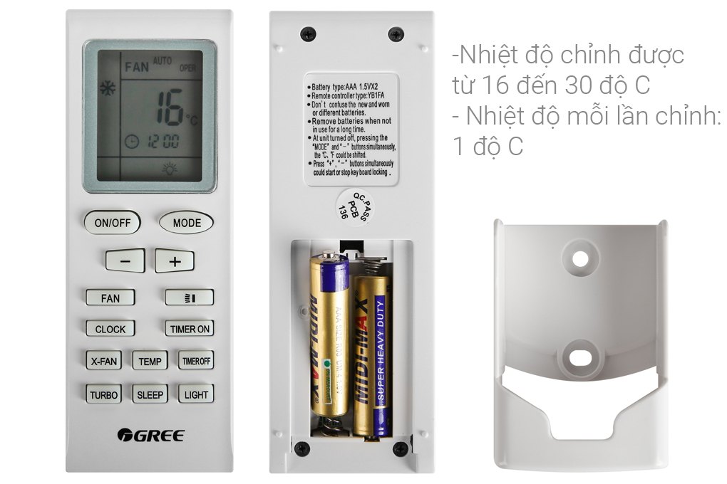 Máy điều hòa 2 chiều Gree Inverter 2 HP GWH18WC-K3D9B7N