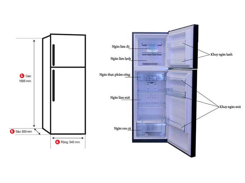 Tủ lạnh Hitachi H230PGV7(BSL) - 230L Inverter