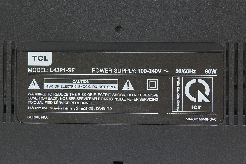 Smart Tivi TCL 43 inch L43P1-SF