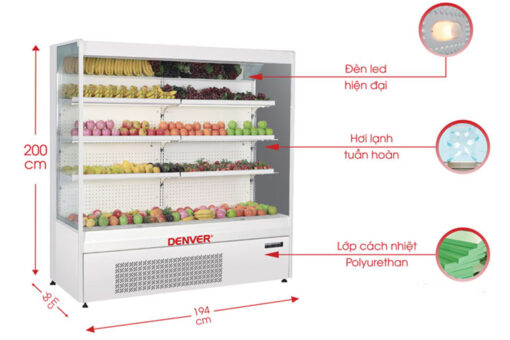 Tủ mát trưng bày siêu thị 2500 lít Denver SP-2800