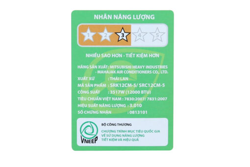Điều hòa Mitsubishi Heavy 1.5 HP SRK/SRC12CM-5