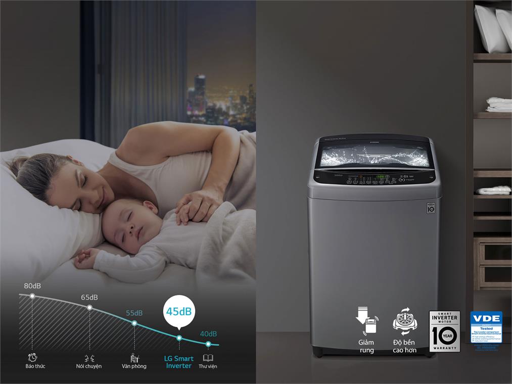 Máy giặt LG Inverter 15.5 Kg T2555VSAB