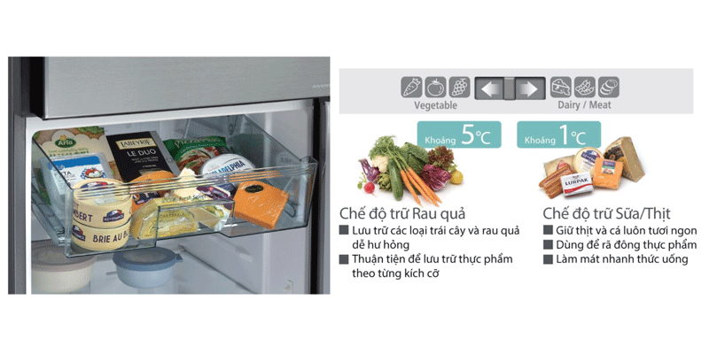 Tủ Lạnh HITACHI 290 Lít R-H350PGV7 (BSL)