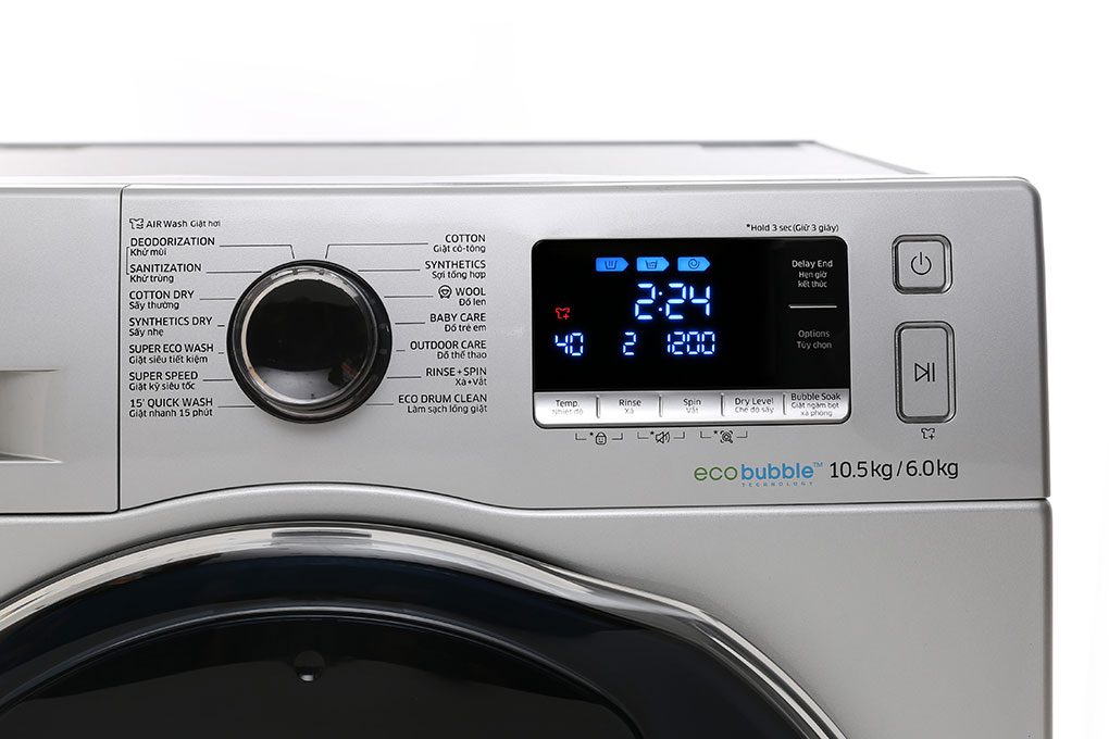 Máy giặt sấy Samsung Inverter 10.5 kg WD10K6410OS/SV
