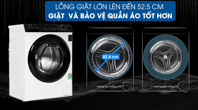 Máy giặt Aqua Inverter 8 KG AQD-A800F W