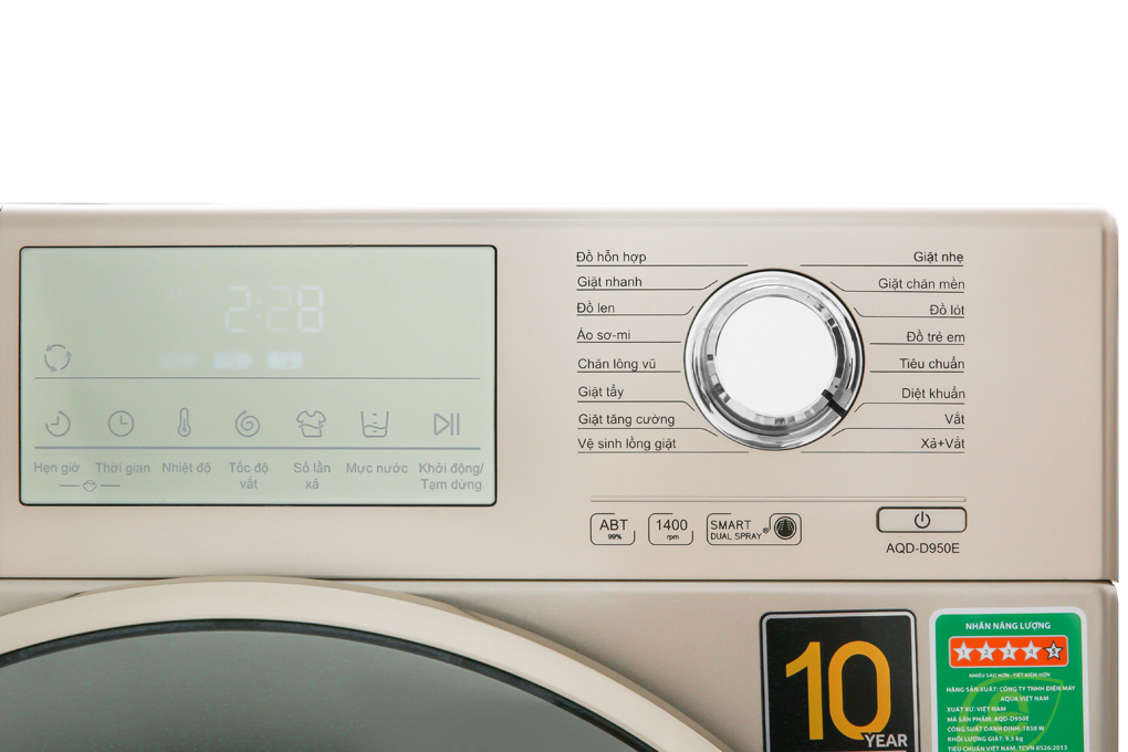 Máy giặt Aqua Inverter 9.5 kg AQD-D950E N