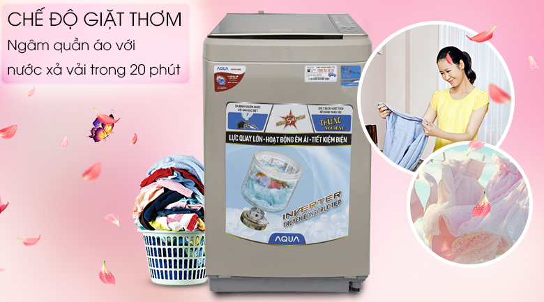 Máy giặt Aqua Inverter 9 kg AQW-D900BT N