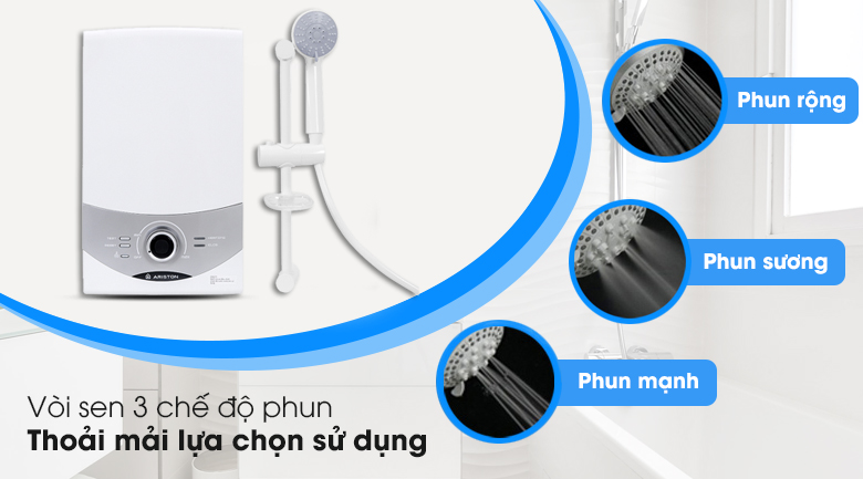 Máy nước nóng trực tiếp Ariston 4500W Aures SM45PE SBS VN