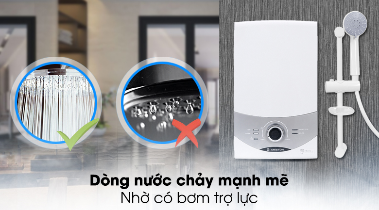 Máy nước nóng trực tiếp Ariston 4500W Aures SM45PE SBS VN