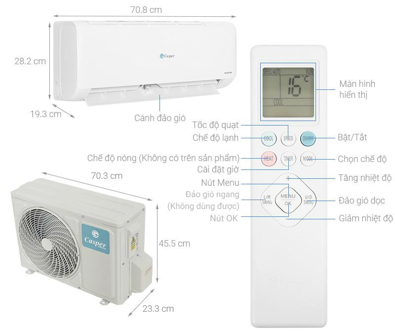 Điều hòa Casper Inverter 1 HP TC-09IS35