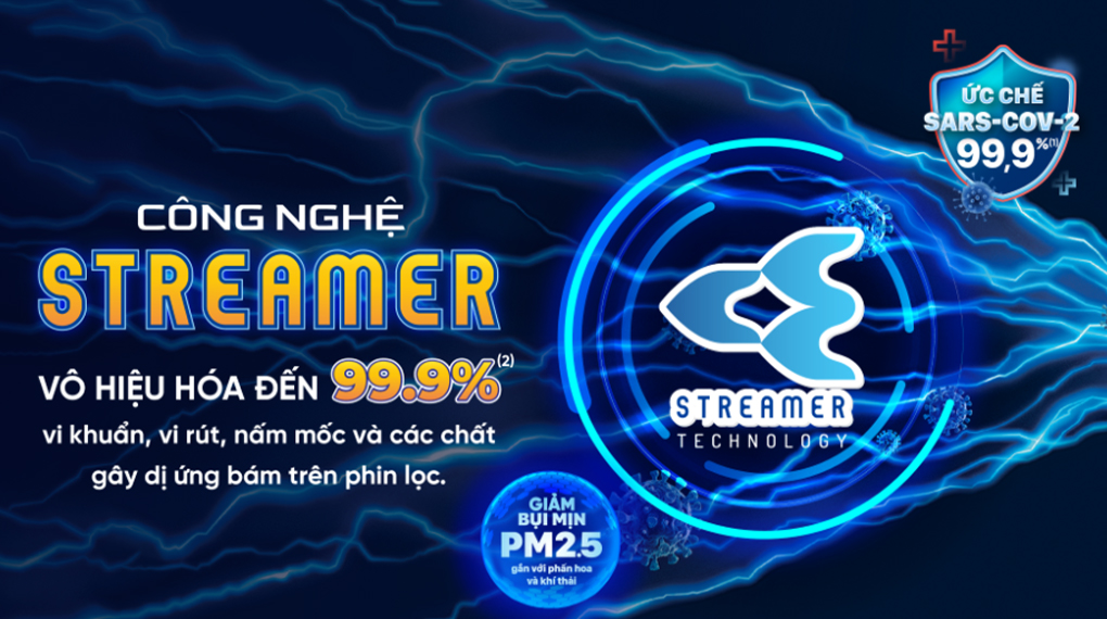 Điều hòa Daikin Inverter 2 chiều 9200 BTU ATHF25XVMV - Công nghệ Streamer