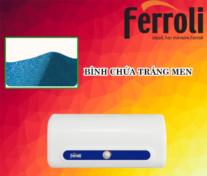 Bình nước nóng Ferroli QQ EVO 15L chống giật, chống cặn 2.500W - AE