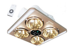 Đèn sưởi nhà tắm Heizen 4 bóng âm trần LED HE9 điều khiển từ xa