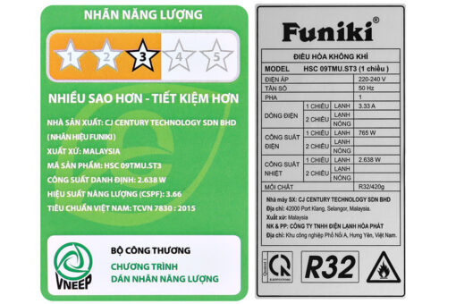 Điều hòa Funiki 1 HP 9000btu HSC09TMU