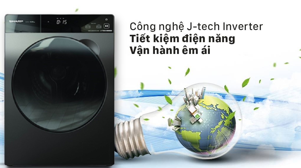 Máy giặt Sharp Inverter 9.5 Kg ES-FK954SV-G