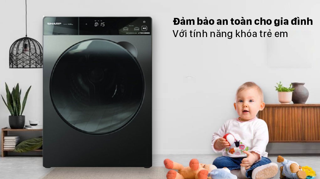 Máy giặt Sharp Inverter 9.5 Kg ES-FK954SV-G