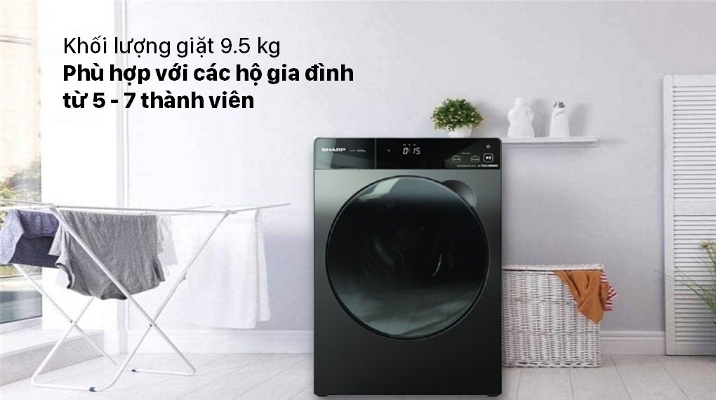 Máy giặt Sharp Inverter 9.5 Kg ES-FK954SV-G