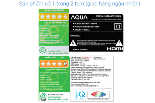 Android Tivi AQUA 4K 50 inch 50AQT6600UG