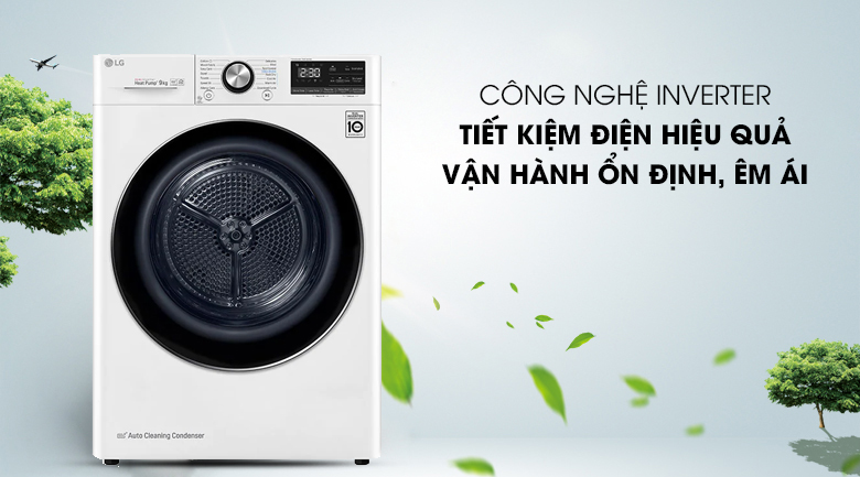 Máy sấy LG 9 Kg DVHP09W