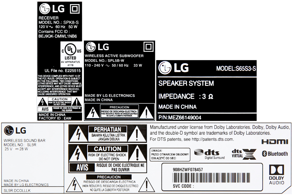 Dàn âm thanh LG 4.1 SL5R 520W