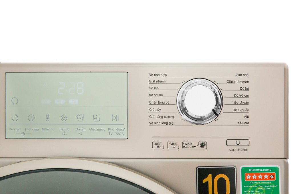 Máy giặt Aqua Inverter 10.5 kg AQD-D1050E N
