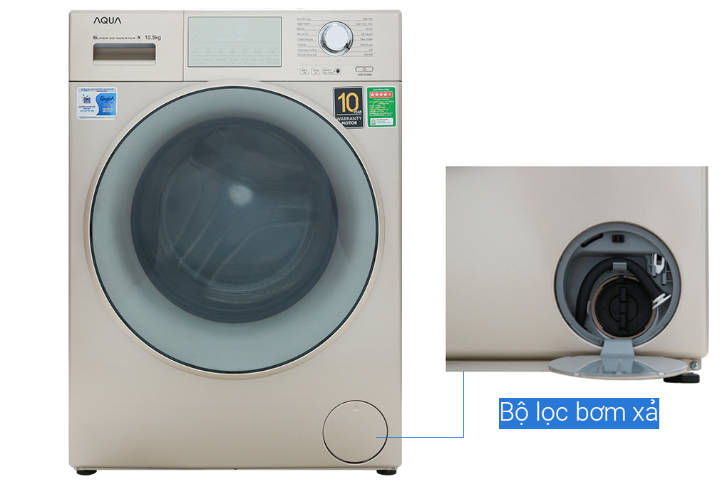 Máy giặt Aqua Inverter 10.5 kg AQD-D1050E N