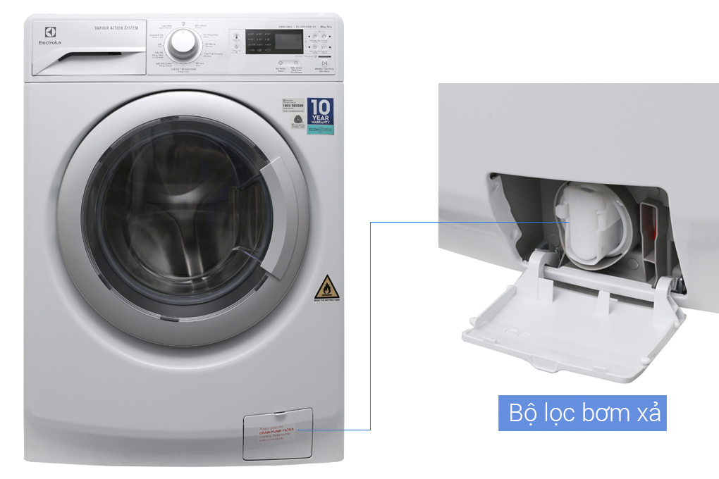 Máy giặt sấy Electrolux Inverter 8 kg EWW12853